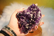Load image into Gallery viewer, Amethyst Cluster with Calcite
